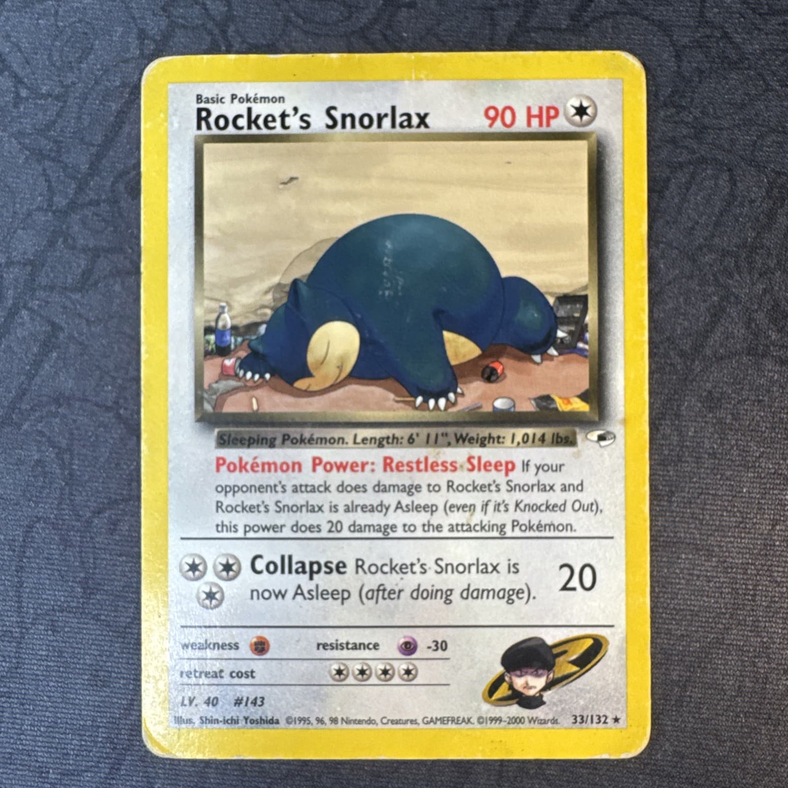 Rocket's Snorlax 033/132 Gym Heroes Regular Pokemon