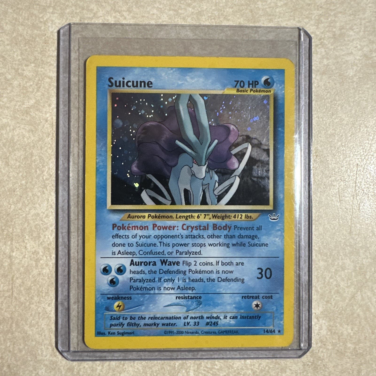 Pokémon TCG Suicune 14/64 Neo Revelation Holo Rare Eng Unlimited