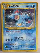Feraligatr No.160 Holo Swirl Error Neo Genesis Vintage Pokemon US SELLER NM-LP +