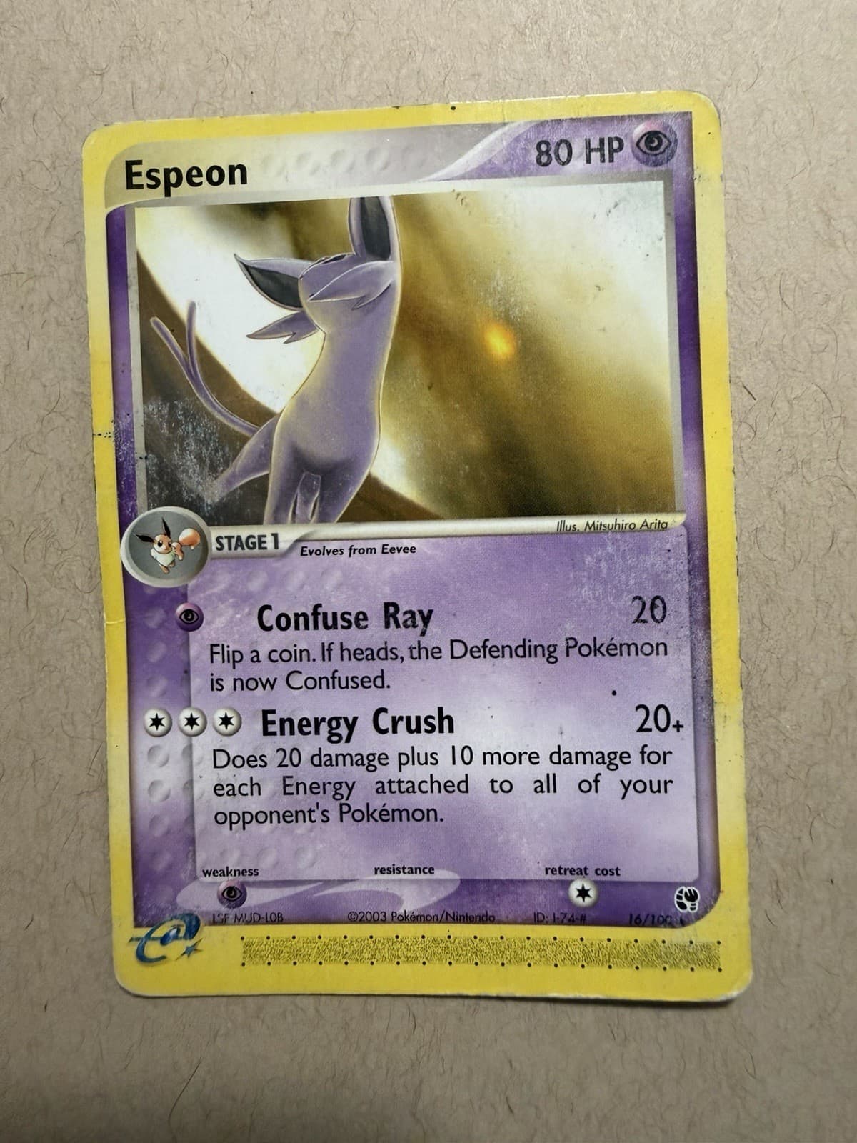 2003 Pokemon EX Sandstorm 16 Espeon HP