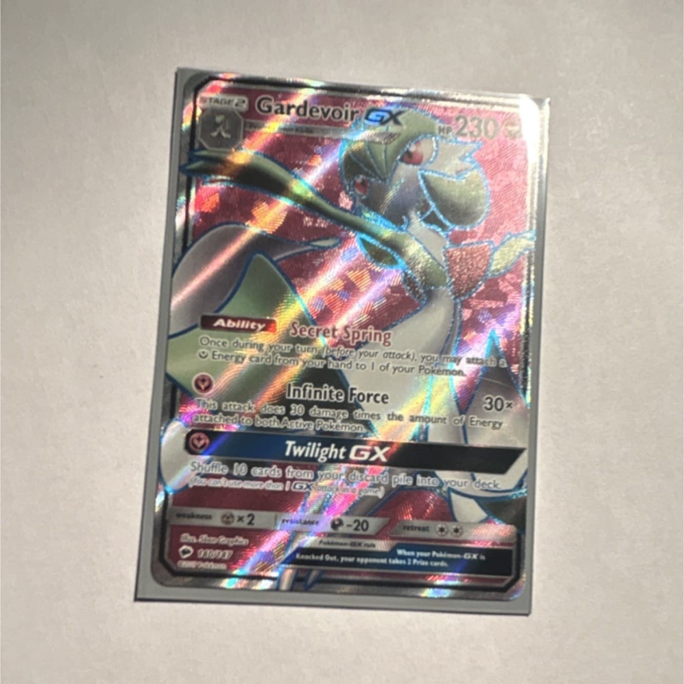 Pokémon Gardevoir GX Ultra Rare Full Art Holo 140/147 Sm-Burning Shadows 230 HP