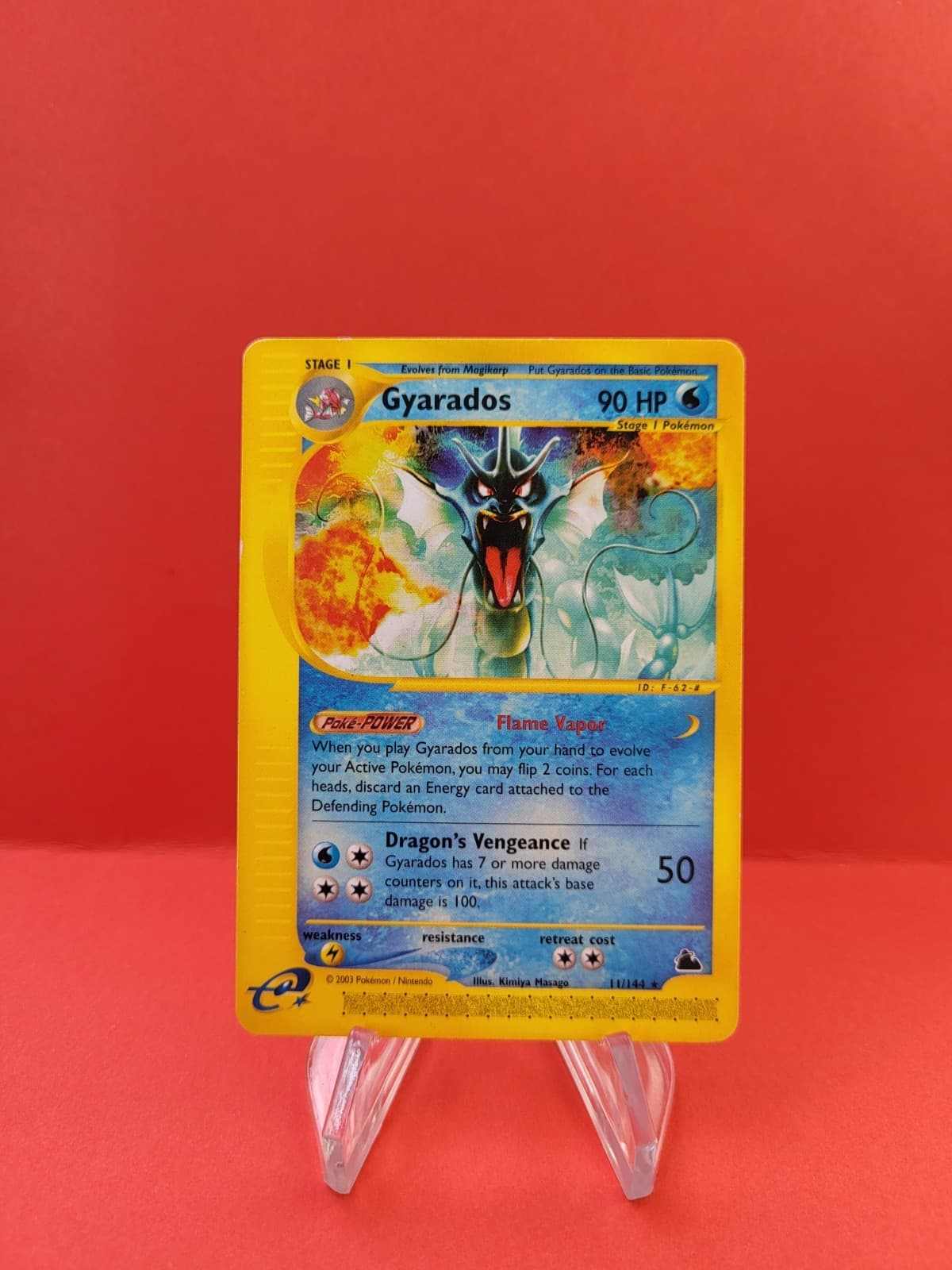 Pokemon Card/Card Gyarados Garados 11/144 Skyridge Rare - Exc-Near Mint