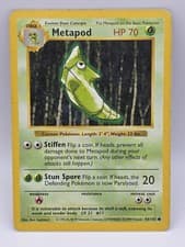 Pokémon Base Set Shadowless Metapod 54/102 LP Lightly Played WOTC Vintage