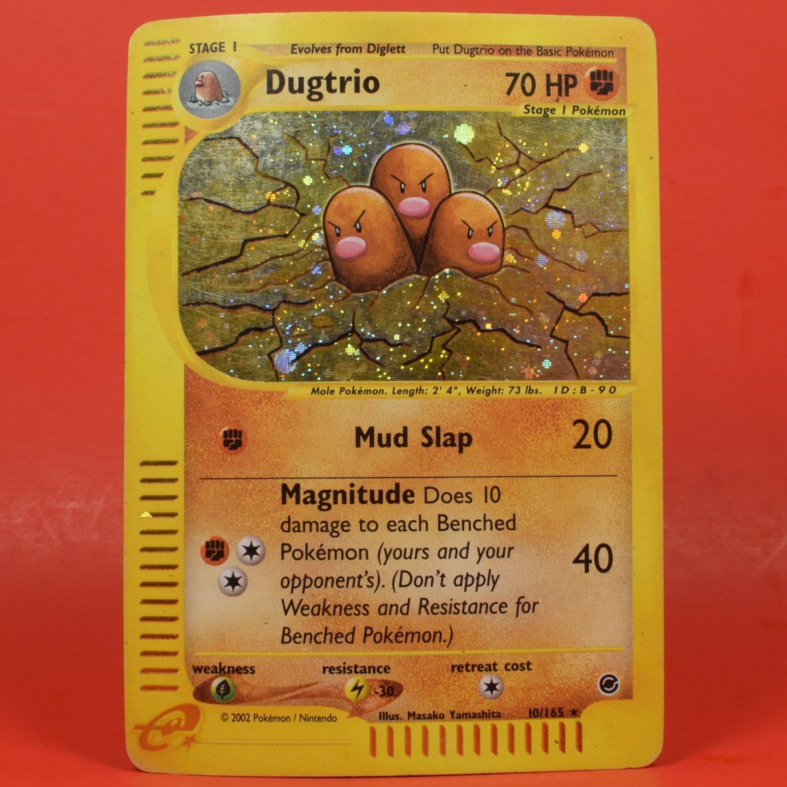 Pokemon English TCG Card Expedition e-Series Dugtrio 10/165 Holo Rare
