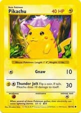 Pikachu (Red Cheeks) 058/102 Unlimited Base Set (Shadowless) NM EN