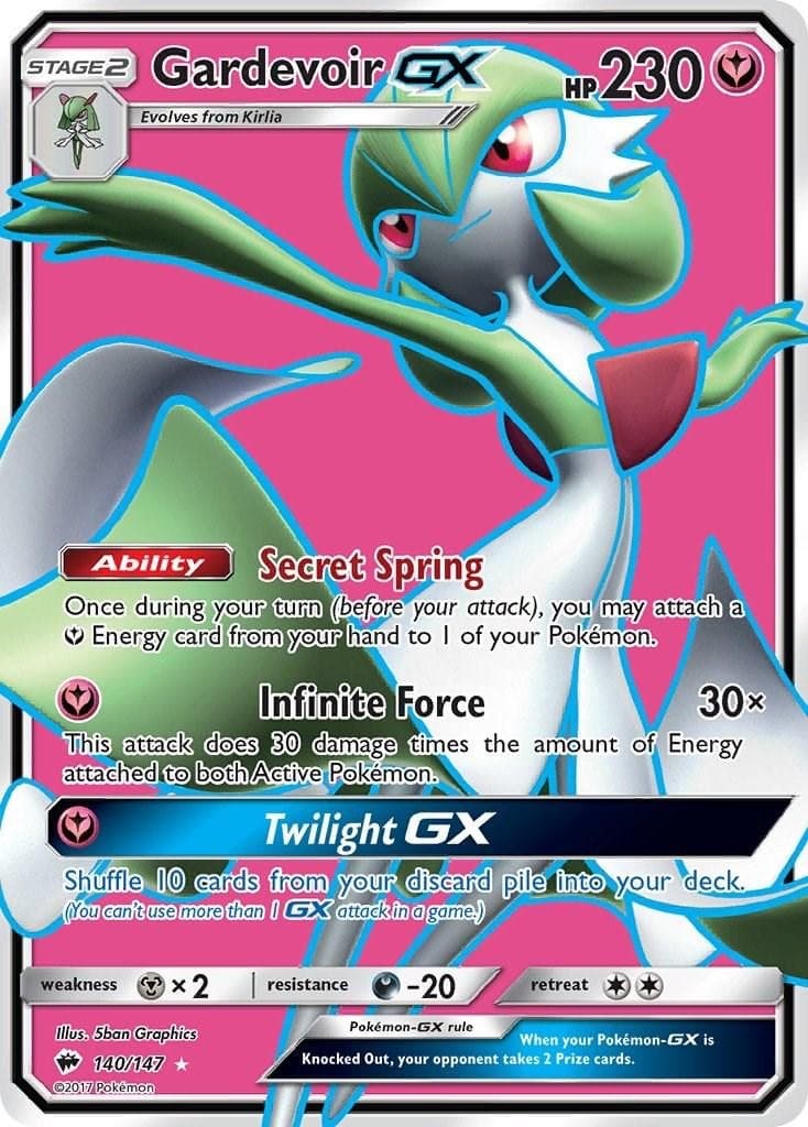 Gardevoir GX (Full Art) 140/147 Sm-Burning Shadows Holo