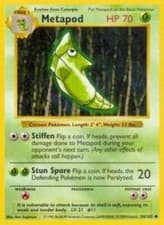 Metapod - 54/102 - Common - Shadowless Edition x1 - Moderately Played - Base Set