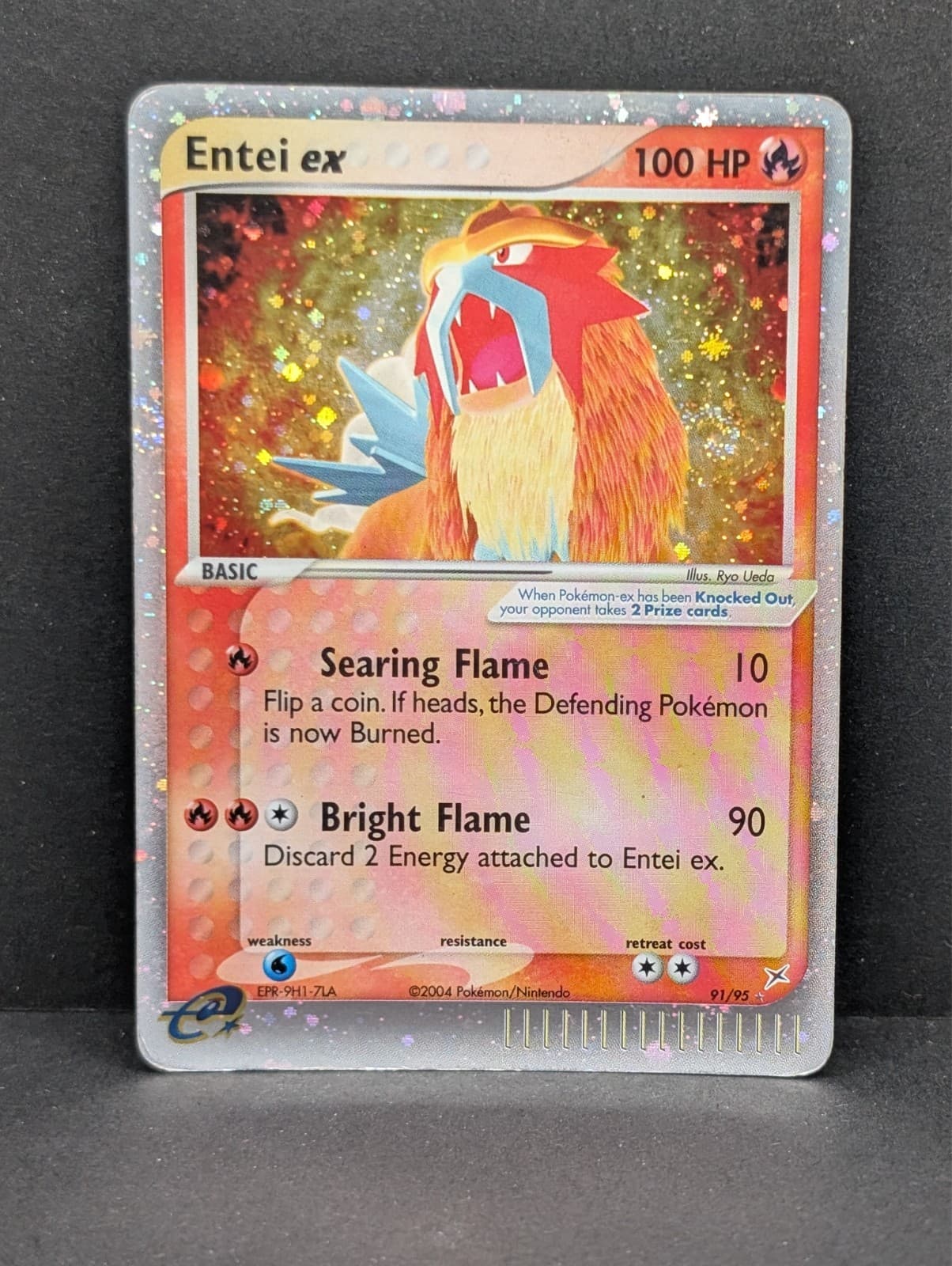 Entei ex 91/95 Team Magma vs Team Aqua Holo Ultra Rare Pokemon TCG MP