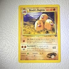 Brock's Dugtrio 22/132 Gym Challenge Rare Pokémon Card