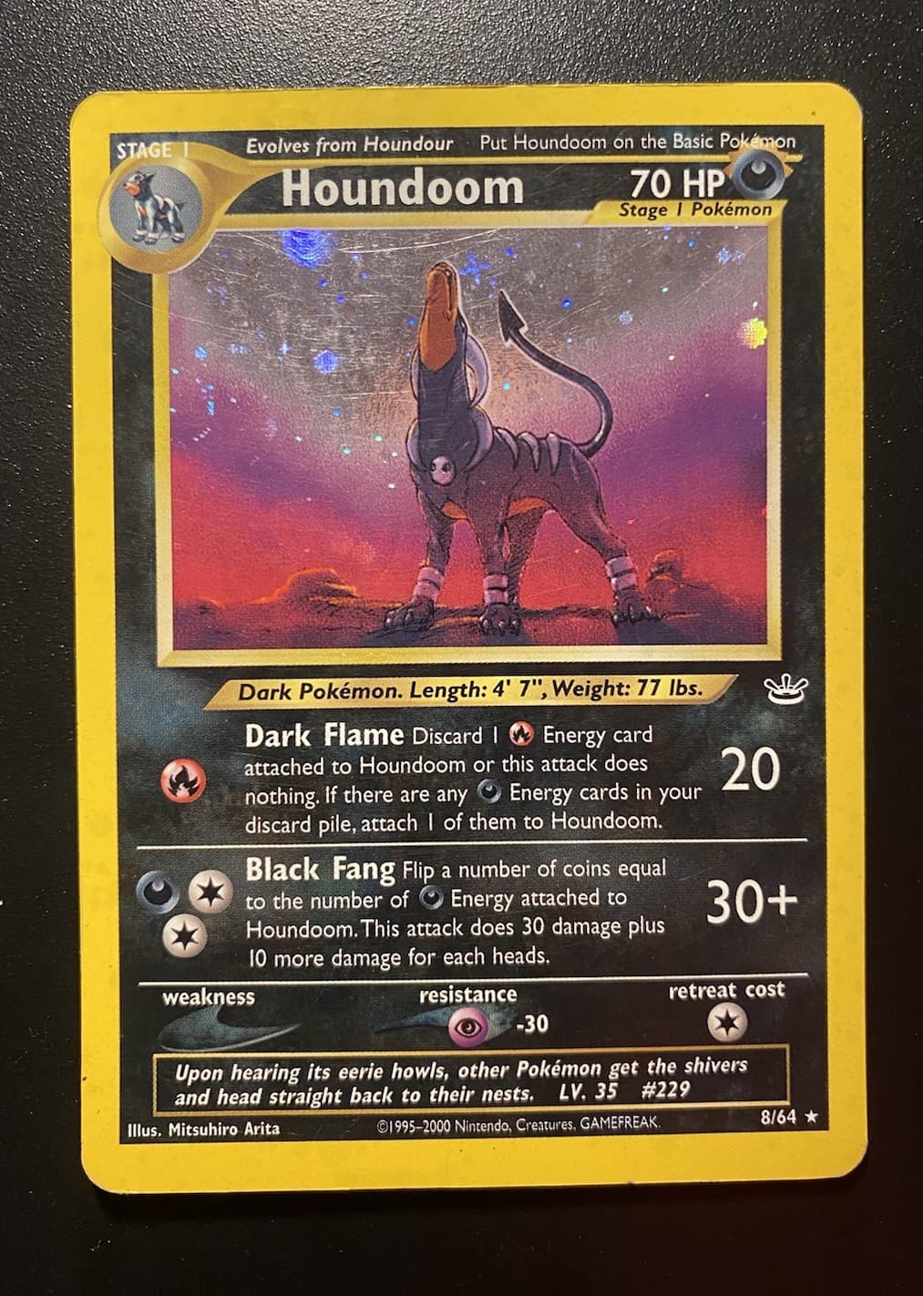 Pokemon Card-Houndoom-Neo Revelation-Holo-8/64-ENG-LP