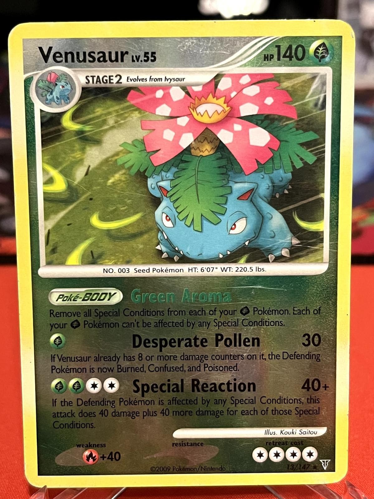 Venusaur 13/147 Holo Rare Supreme Victors Pokemon Reverse Holo Moderately Played