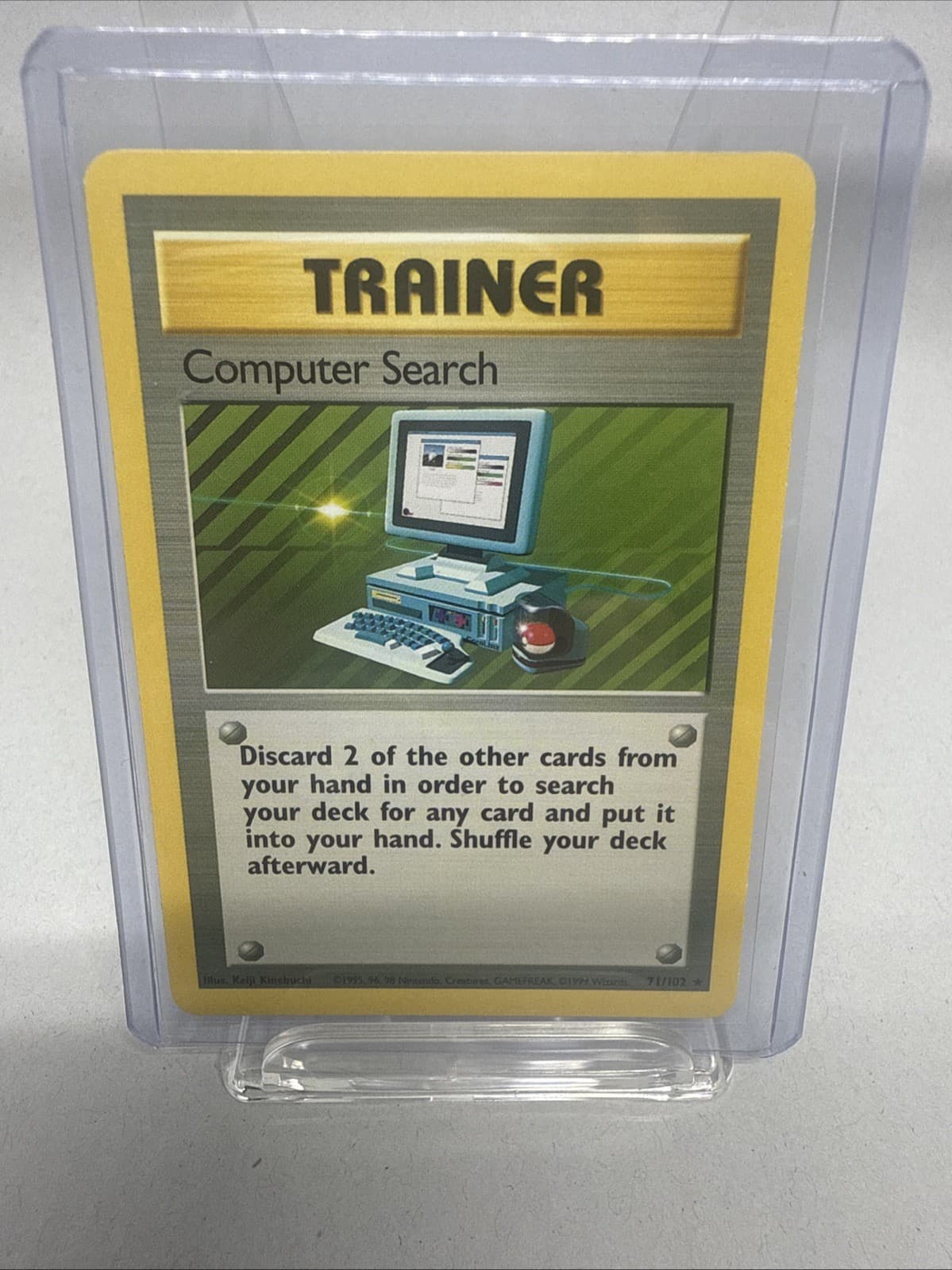 Computer Search 71/102 Base Set Regular (Not Shadowless) Vintage LP Pokémon TCG