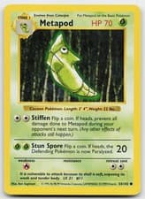 Metapod 54/102 Common Base Set Shadowless Pokemon Unlimited Near Mint