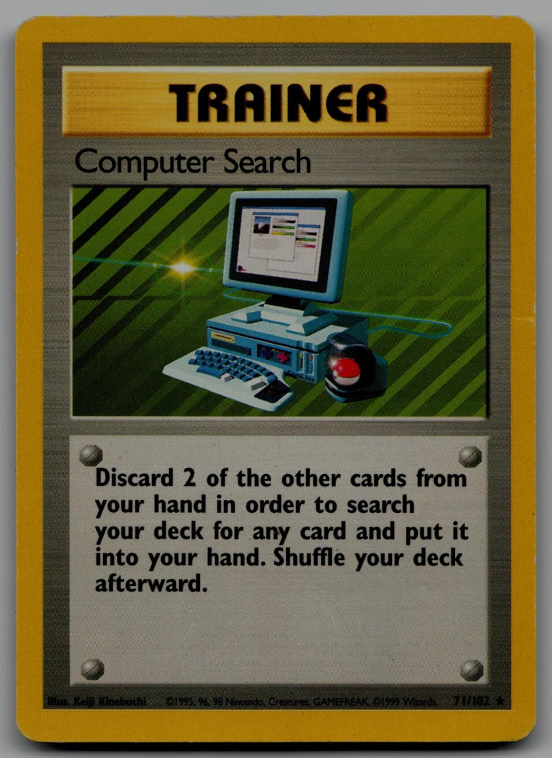 Computer Search Rare Base Set (Shadowless) 071/102 NM