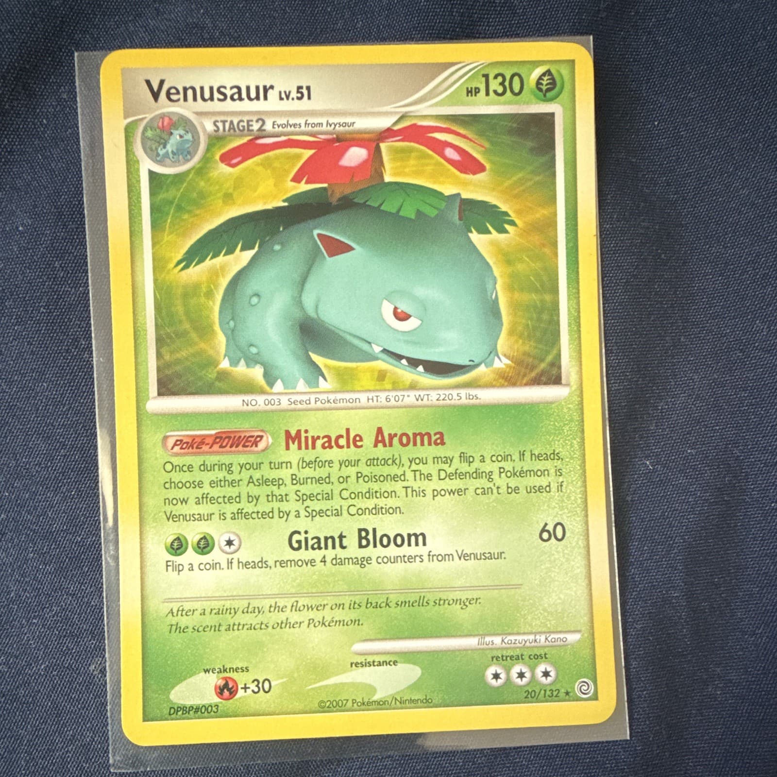 Pokemon TCG Venusaur 20/132 Secret Wonders Rare 2007 EN Stage 2 130 HP Regular