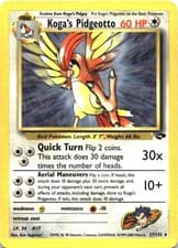 Koga's Pidgeotto 27/132 Rare Gym Challenge Pokemon Unlimited Lightly Played