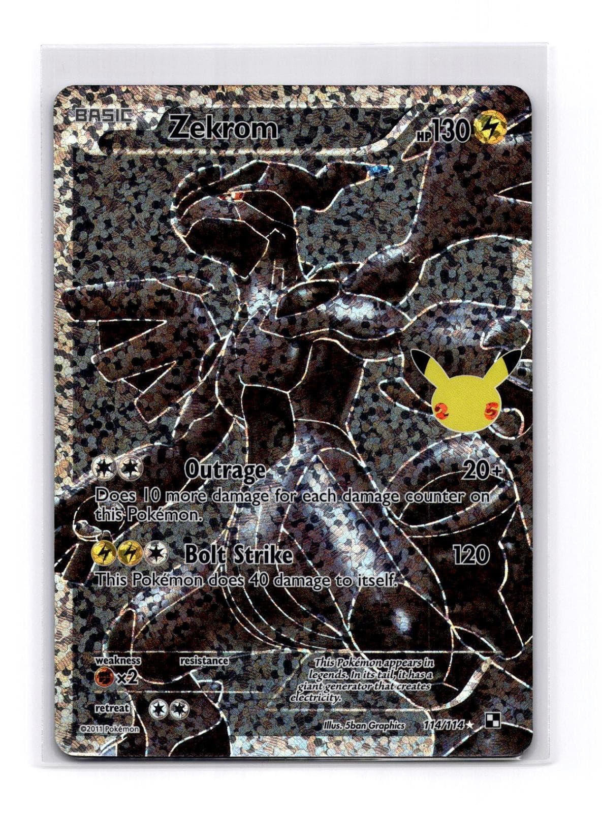 Zekrom Celebrations: Classic Collection 114/114 Pokemon Card Holo NM