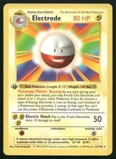 Pokemon Vintage 1st Edition Electrode 021/102 Base Set (Shadowless) - HP / DMG