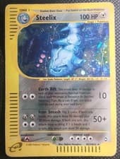 Steelix H23/H32 Aquapolis Holo Rare Pokemon Card 2002 E Series POOR!