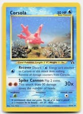 Neo Discovery Corsola 37/75 LP Pokemon Unlimited Uncommon Tcg Card