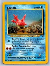 Corsola 37/75 Uncommon Neo Discovery Pokemon Unlimited Lightly Played Yuka Morii