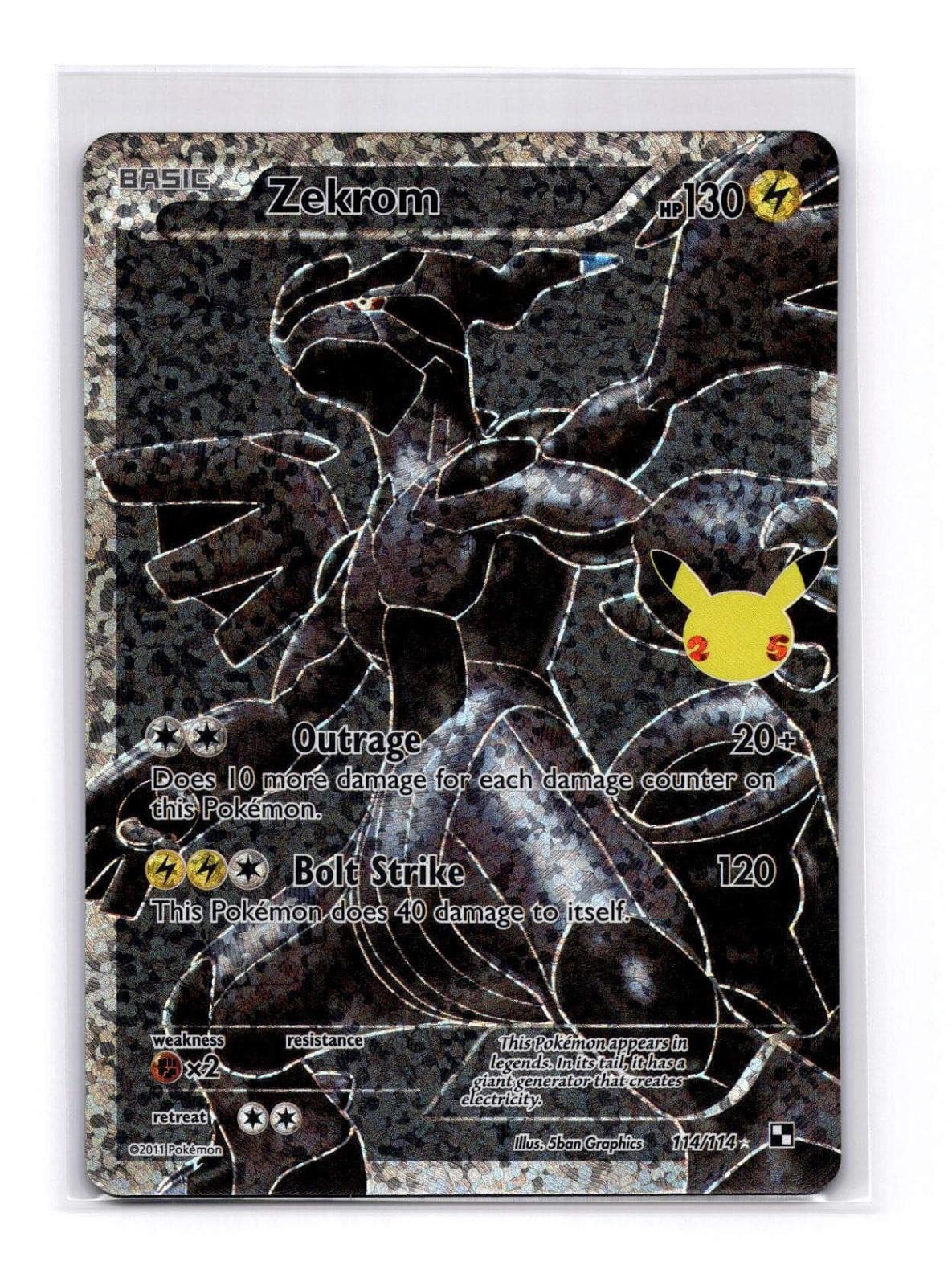 Zekrom Celebrations: Classic Collection 114/114 Pokemon Card Holo NM