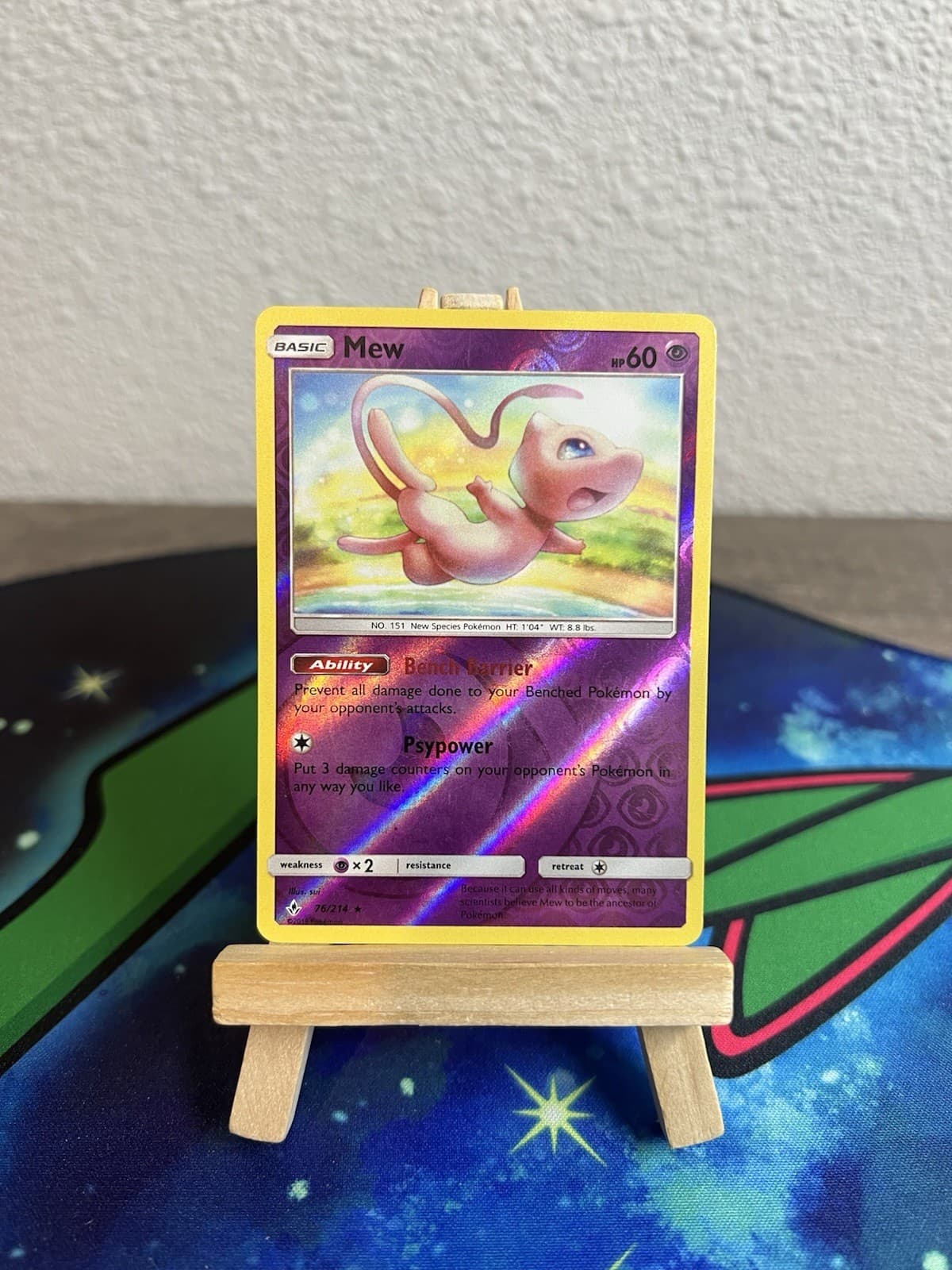Mew 76/214 Sm-Unbroken Bonds Reverse Holo Pokemon Card MP