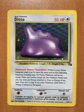 Vintage Pokemon Card TCG Ditto 3/62 Fossil Holo Rare English 1999 Fast Ship MP