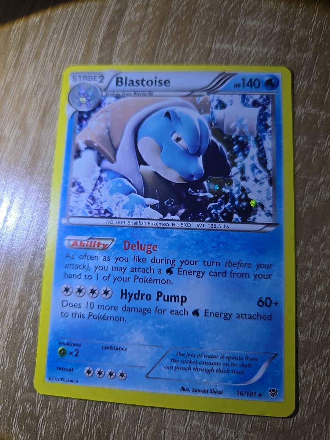 Blastoise 16/101 Plasma Blast Holo Great Condition