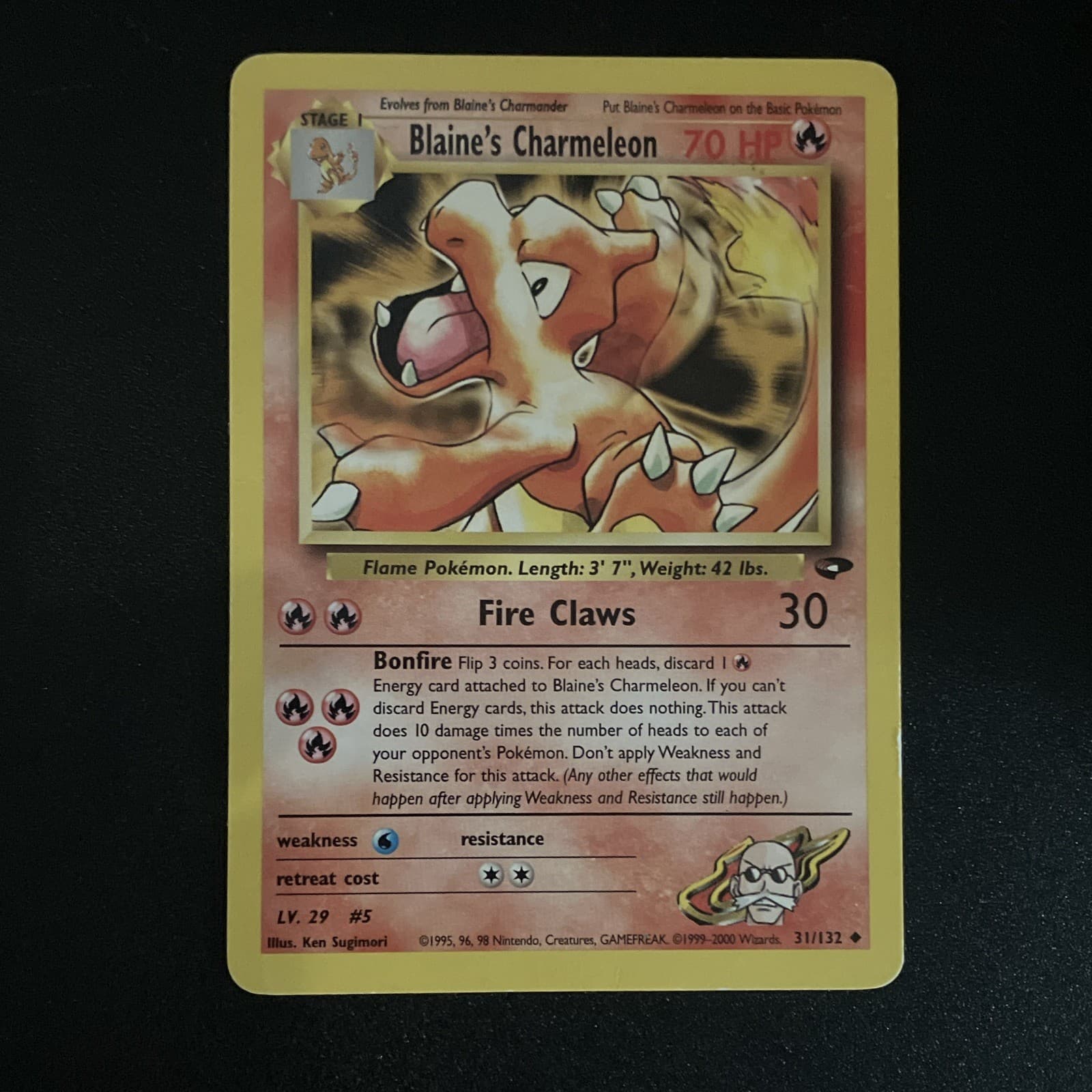 Blaine's Charmeleon 31/132 Gym Challenge Regular Pokemon HP