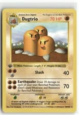 Dugtrio 019/102 Base Set (Shadowless) Rare 1st Edition LP