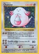Chansey - 3/102 - Pokemon Base Set Shadowless Holo Rare Card WOTC HP