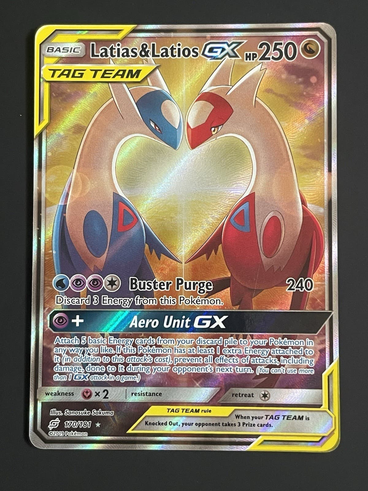 Latias & Latios GX (Alternate Full Art) 170/181 Sm-Team Up Holo