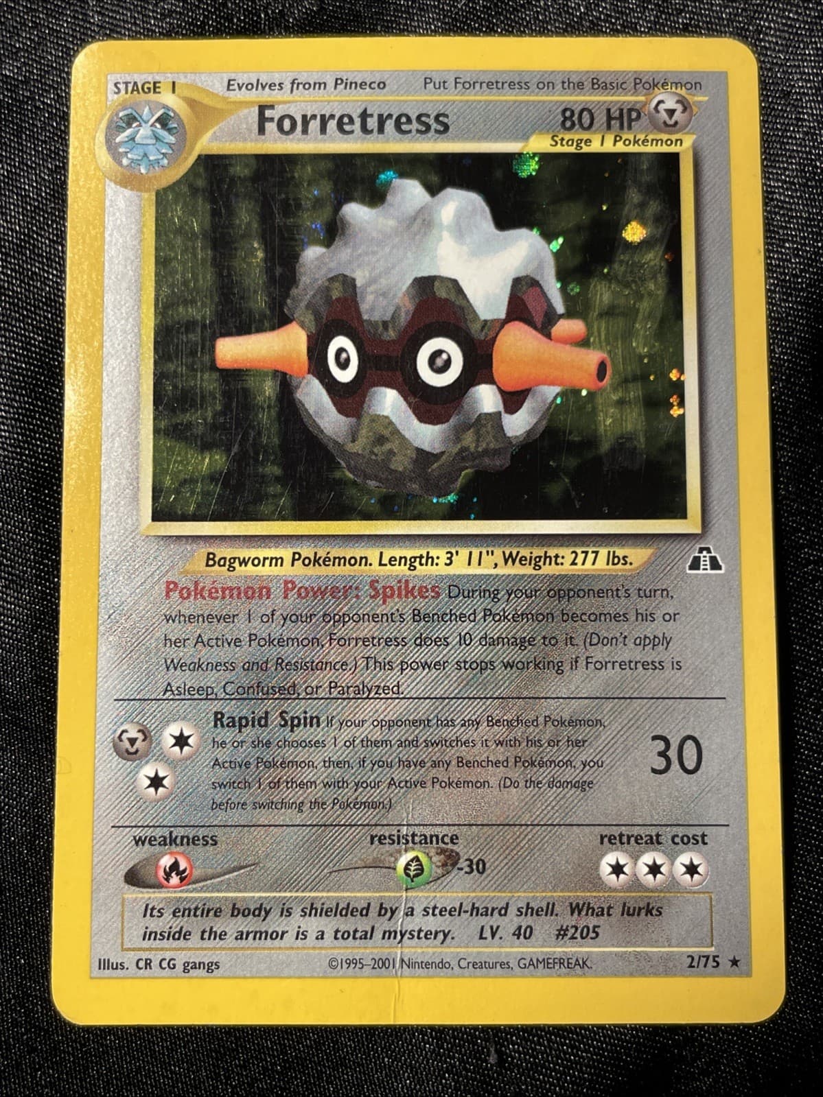 Pokemon TCG Forretress 2/75 Neo Discovery Holo LP/MP