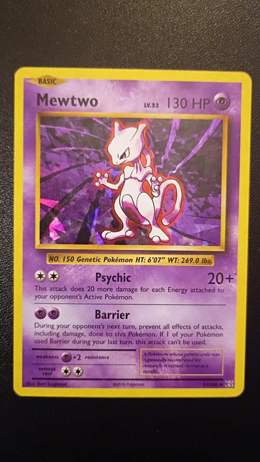 Mewtwo (Cracked Ice Holo) 51/108 Holo Rare Deck Exclusives Pokemon LP