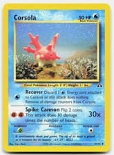 Neo Discovery Corsola 37/75 LP Pokemon Unlimited Uncommon Tcg Card