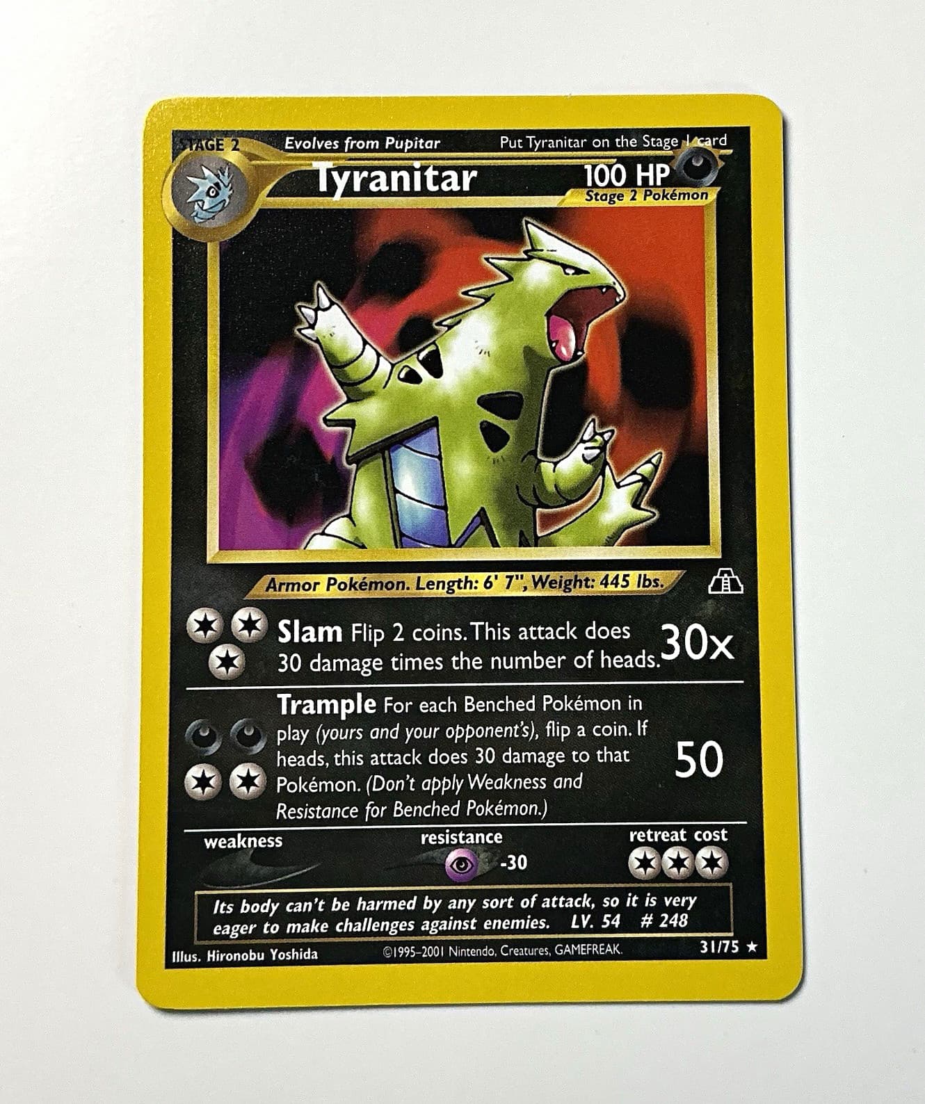 WotC Tyranitar 31/75 Neo Discovery Unlimited Reg Rare Eng 2000 HP100