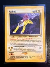Raikou 22/64 Rare Neo Revelation Pokemon Unlimited Lightly Played