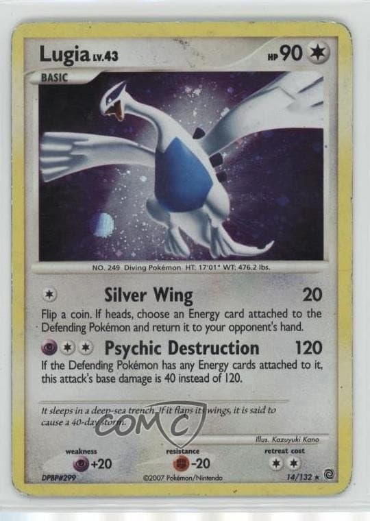 Lugia Holo Pokémon Diamond & Pearl Secret Wonders #14 2007