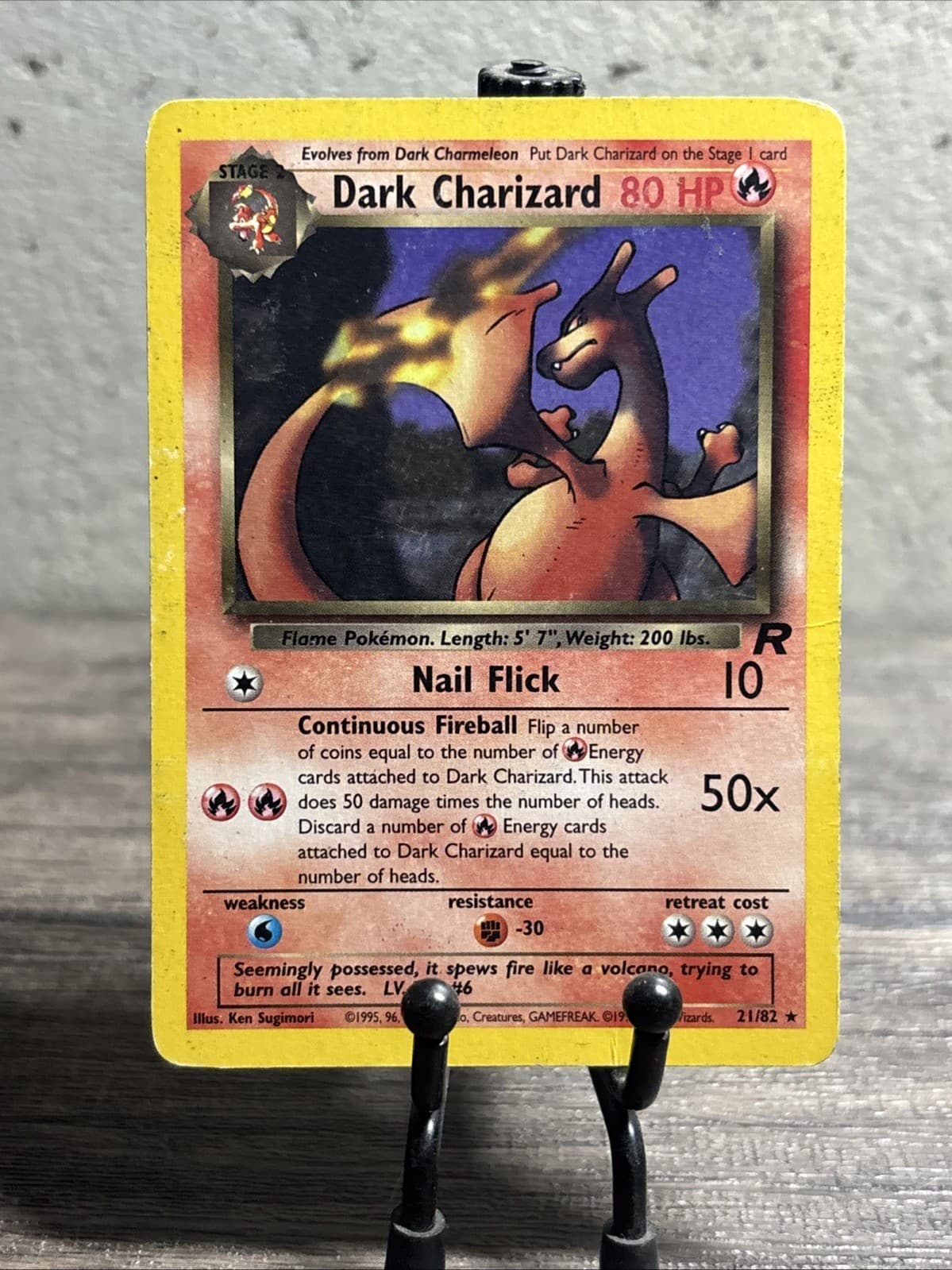 Dark Charizard 21/82 Team Rocket Regular Rare-Pokemon TCG-Fast Shipping-Played!
