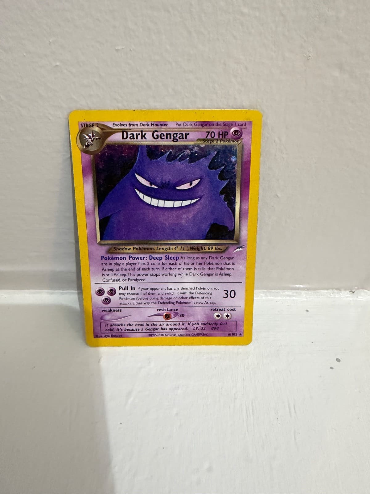 Pokemon Dark Gengar TCG Neo Destiny Holo Card 6/105
