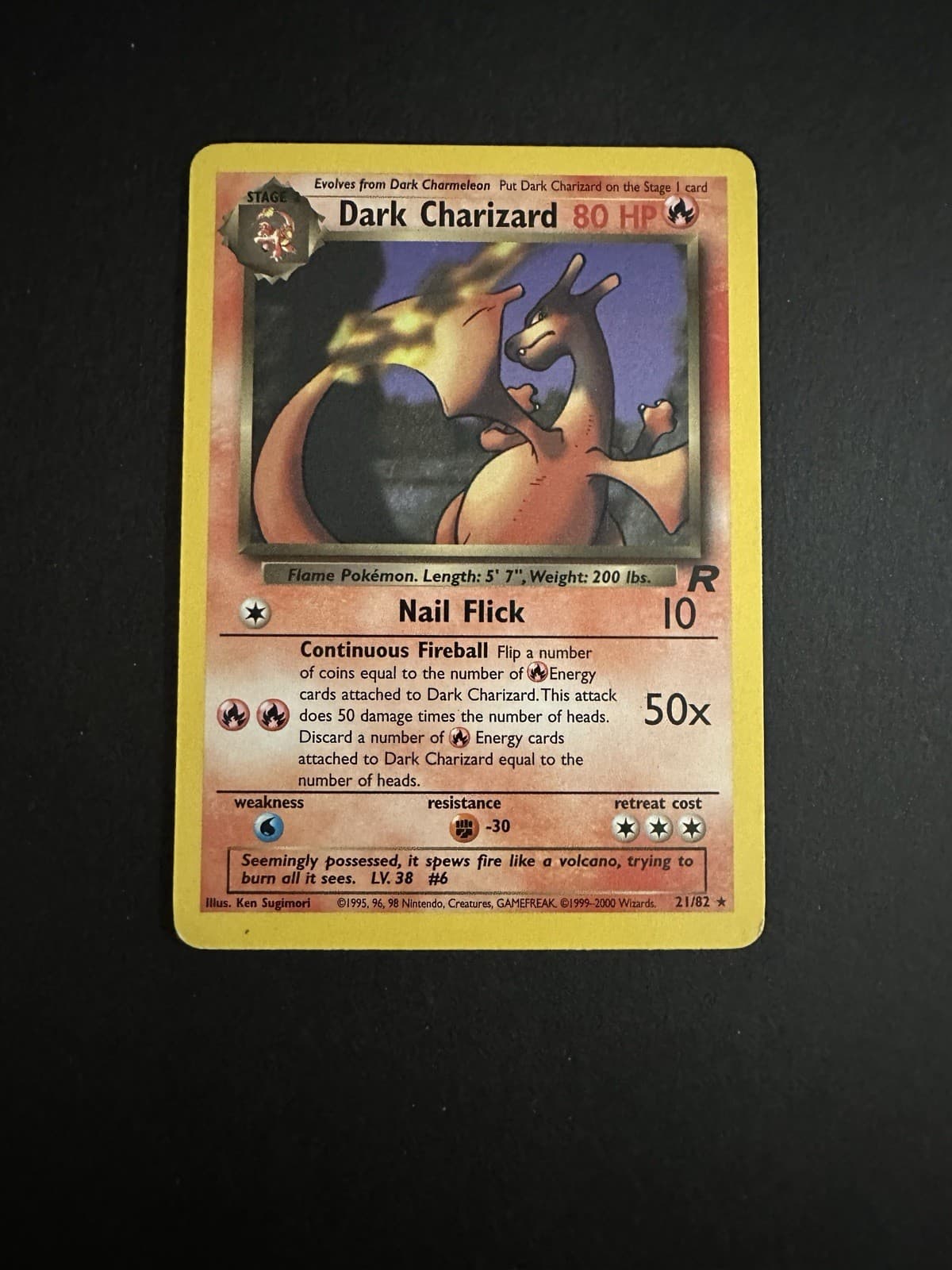 Dark Charizard 21/82 Team Rocket Rare Regular Unlimited