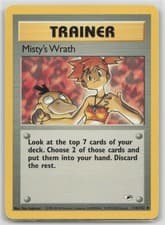 Misty's Wrath 114/132 Uncommon Gym Heroes Pokemon Unlimited Moderately Played