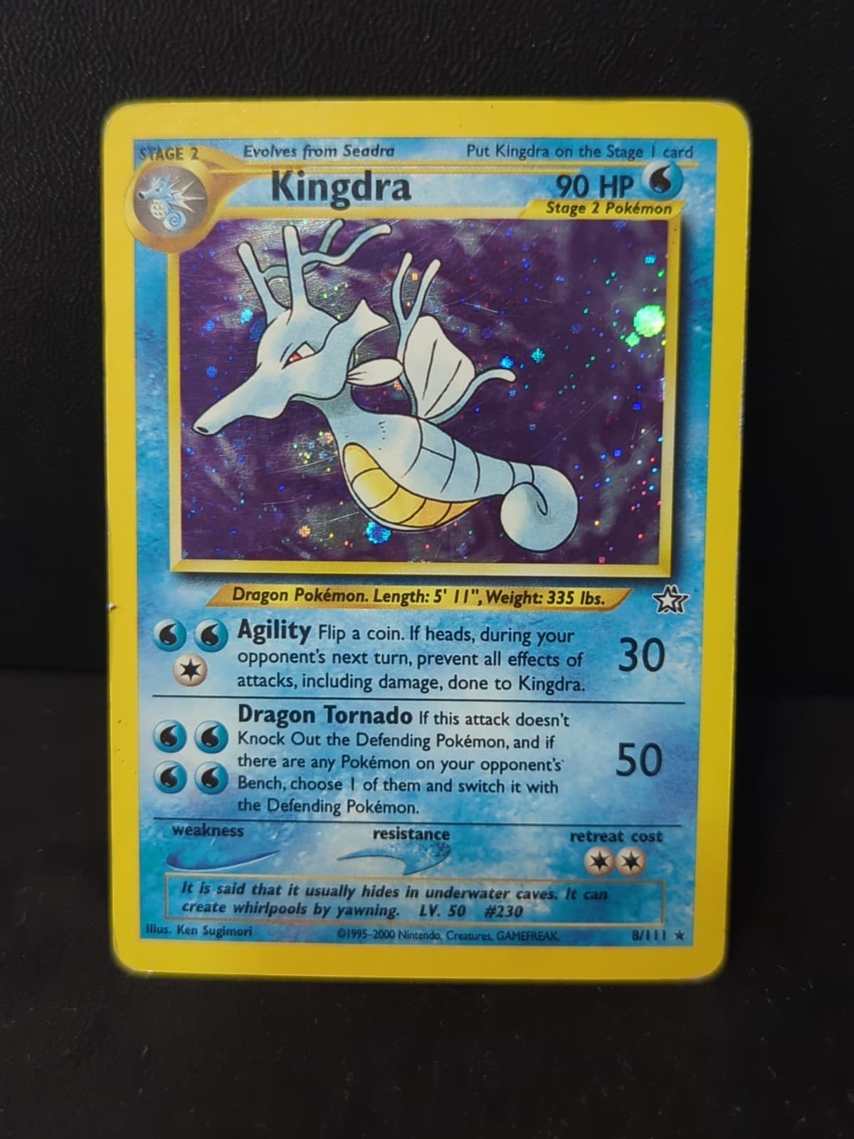 Kingdra 8/111 Holo Rare Neo Genesis Unlimited Edition Pokemon WOTC