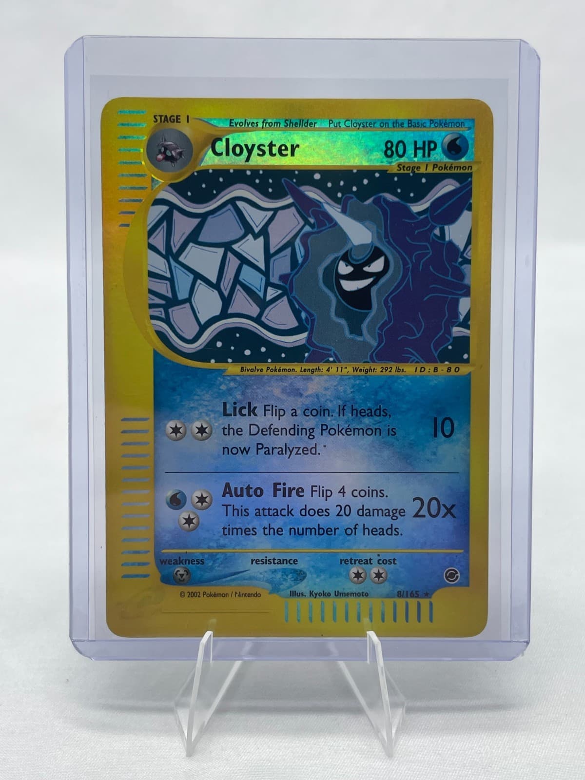 Cloyster Expedition Base Set 2002 Reverse Holo Rare 8/165 Pokemon TCG MP