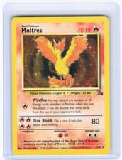 1999 Pokemon—Moltres #12/62 Fossil—Holo Rare Holo (Lightly Played)