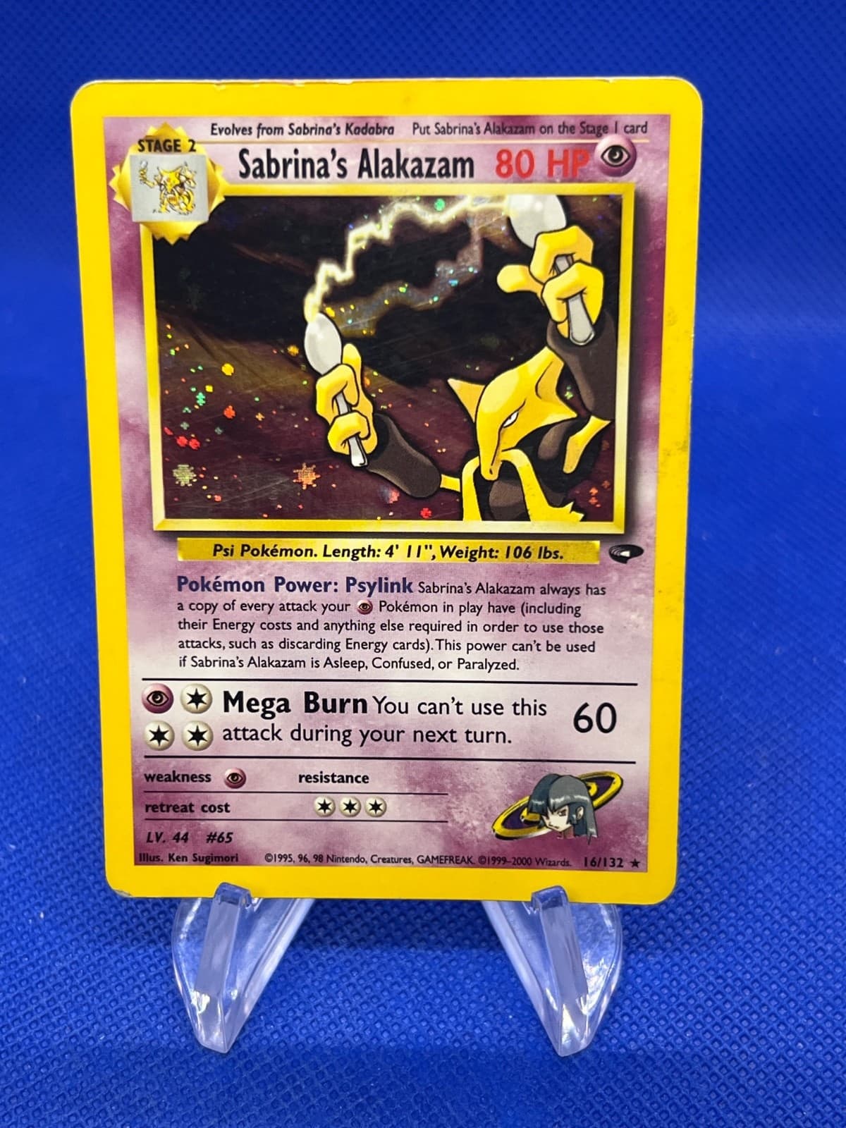 VTG Pokemon Gym Challenge Sabrina’s Alakazam 16/132 Holo Rare MP