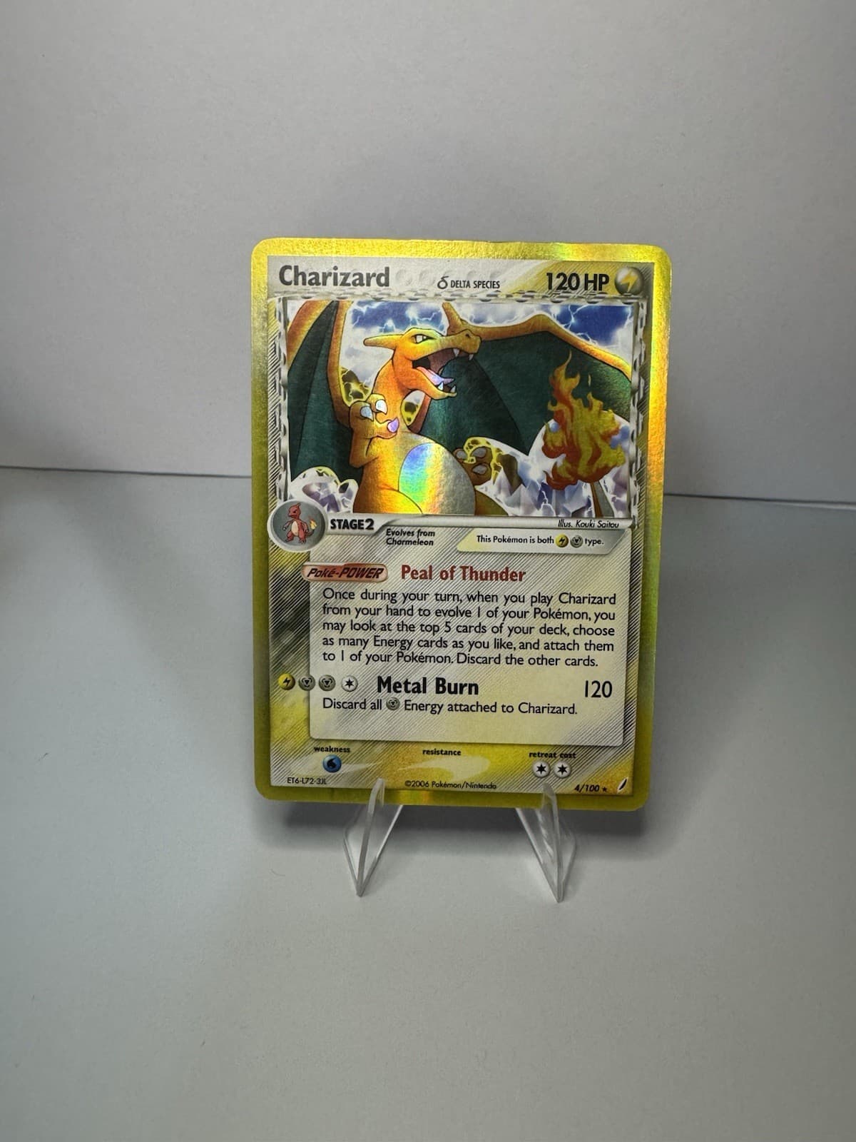 Pokémon TCG Charizard Holo Delta Species EX Crystal Guardians Card  (Print Line)