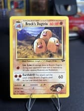Brock's Dugtrio Rare Gym Challenge 022/132 LP Pokemon Vintage Unlimited