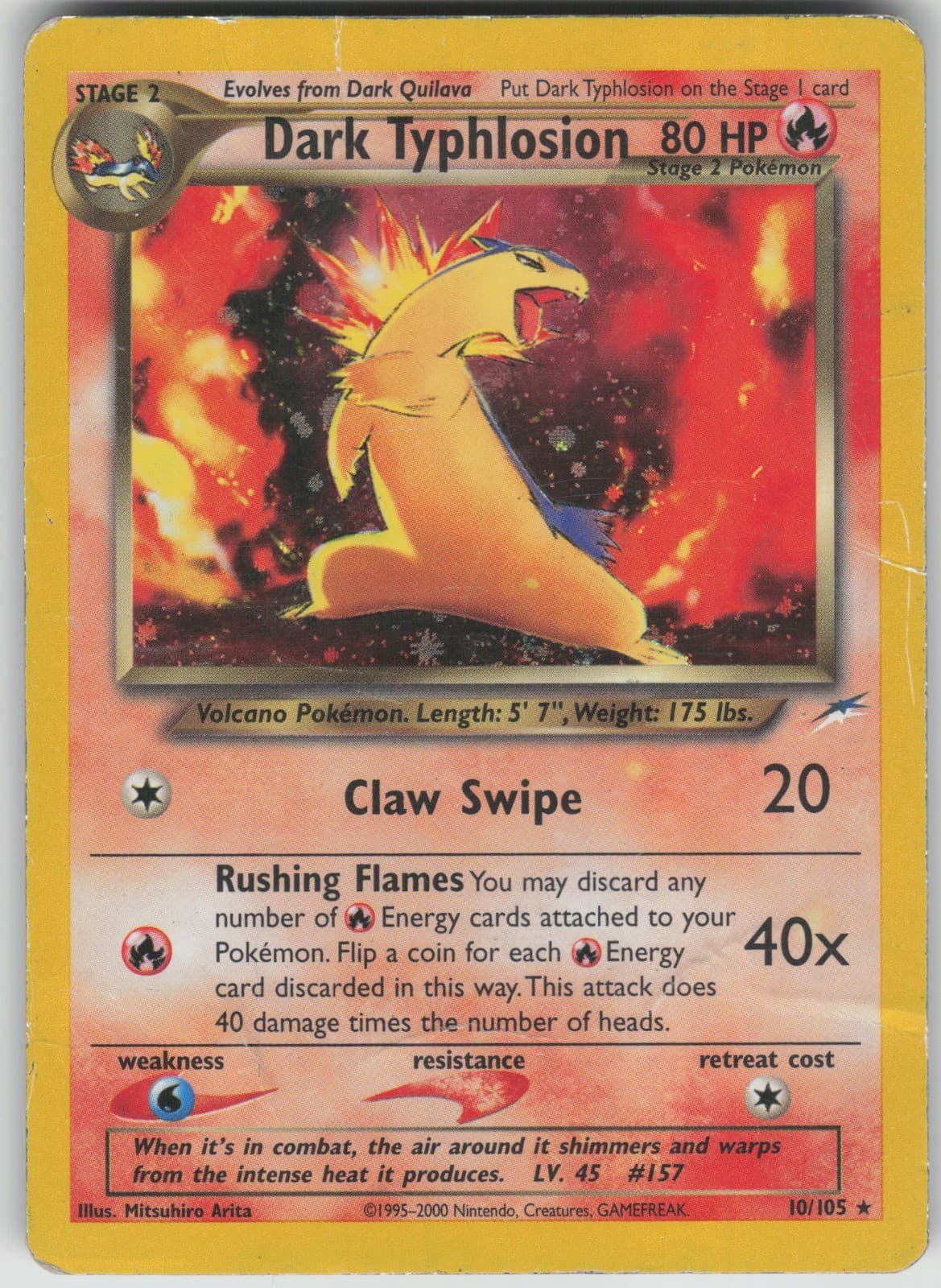 Pokemon TCG Dark Typhlosion Holo Rare Neo Destiny 010/105